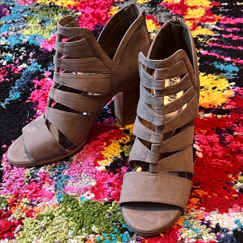 Carlos by Carlos Santana Taupe Strappy Heels